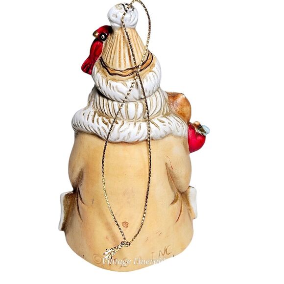 Christmas Vtg Collectible Ceramic Santa Claus Bell Ornament KSA Kurt S Adler Inc - Picture 11 of 12
